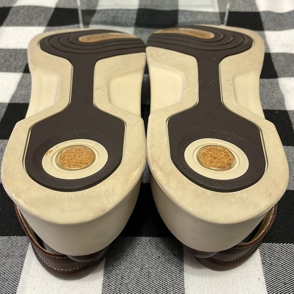 Birkenstock Footprints Brown Leather Slingback Loafer Shoes Sandal Sz 41/10-10.5 - Picture 6 of 13